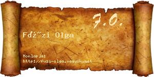 Füzi Olga névjegykártya